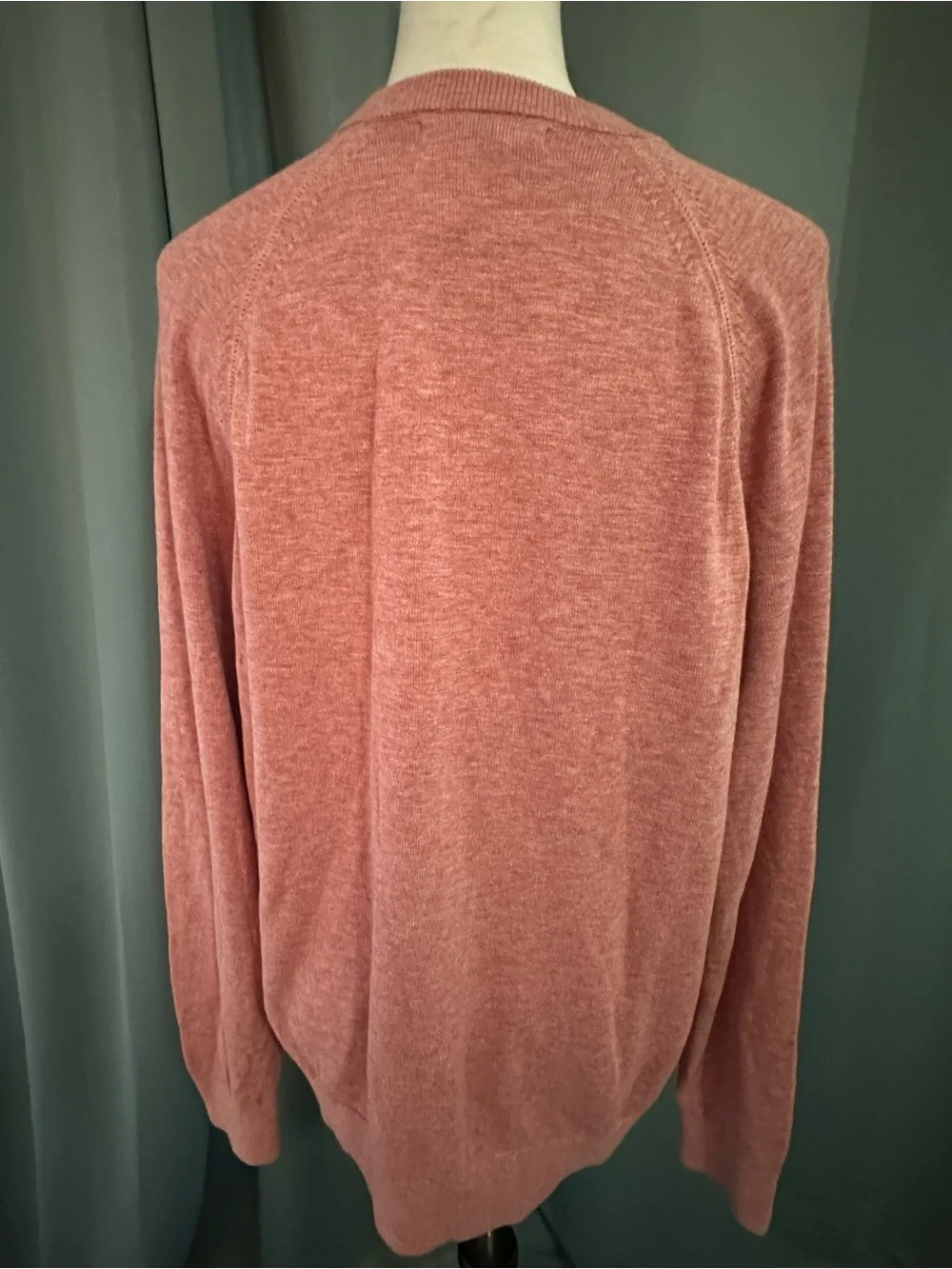 Banana Republic Organic Slub Cotton Crew Neck Sweater Pink Large NWT